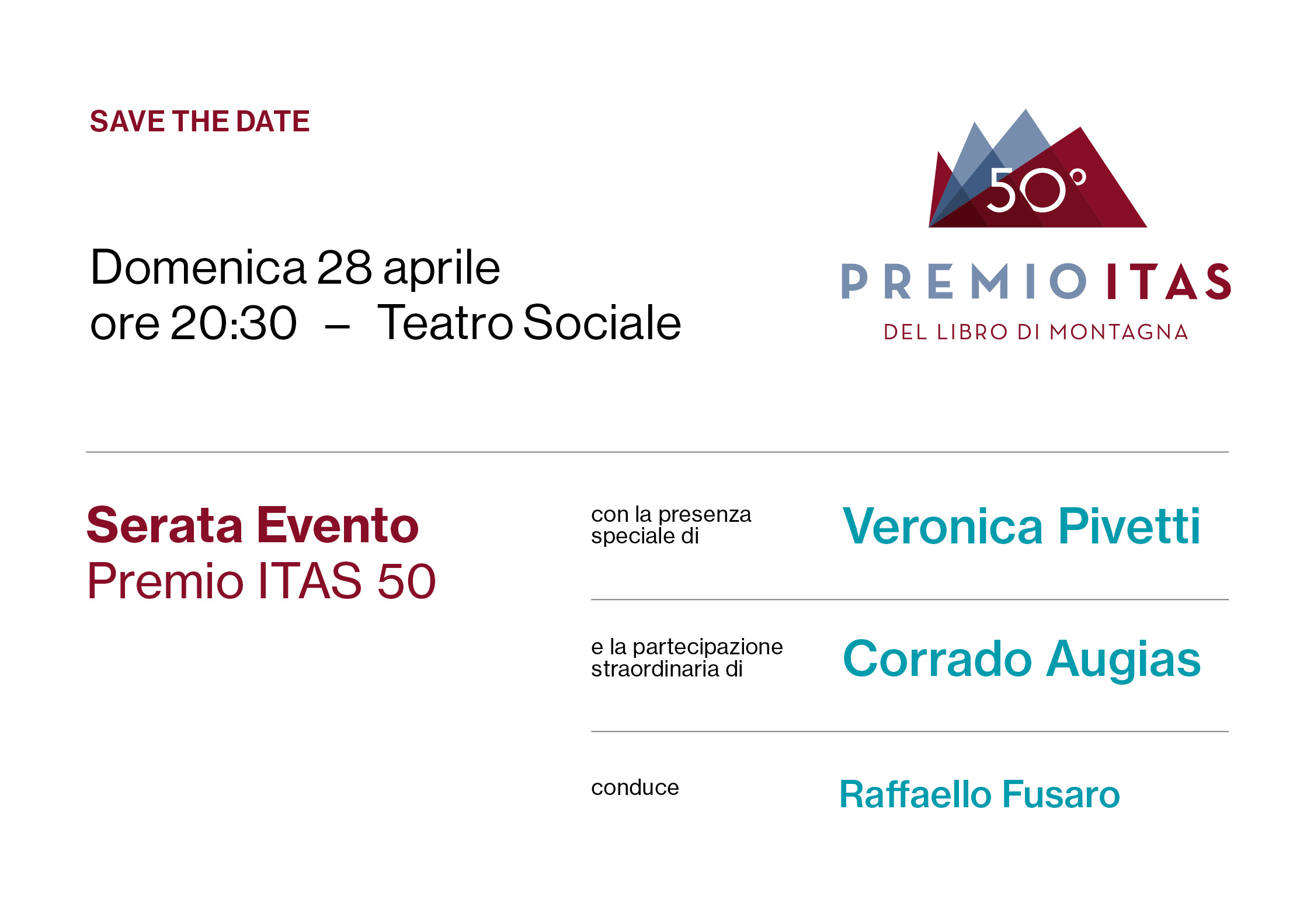 Premio ITAS 50: una serata evento con Augias e Pivetti